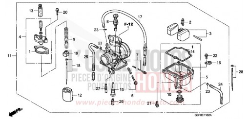CARBURETOR (CR85R5,6/RB5,6) CR85RB6 de 2006